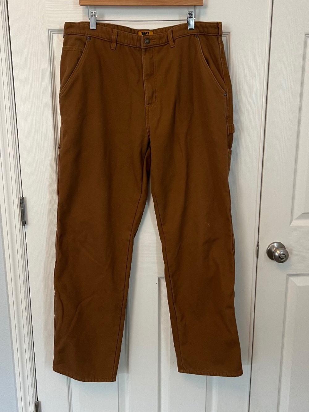 Wells Lamont Fleece Lined Carpenter 36X34 Work Pants Brown Duck Canvas Gorpcore
